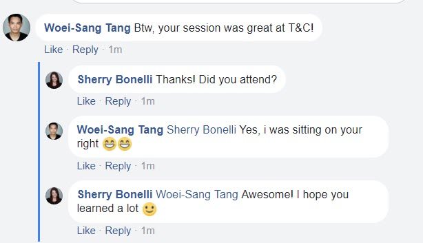 Great Feedback from T&C 2018 Session